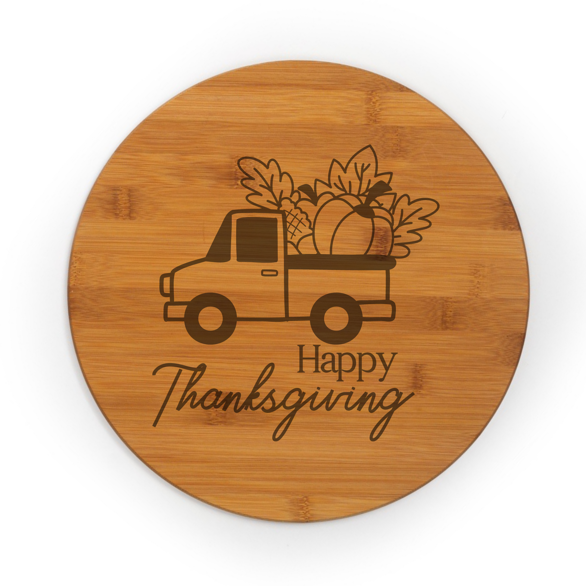 Happy Thanksgiving Engraved Bamboo Cutting Board image 1