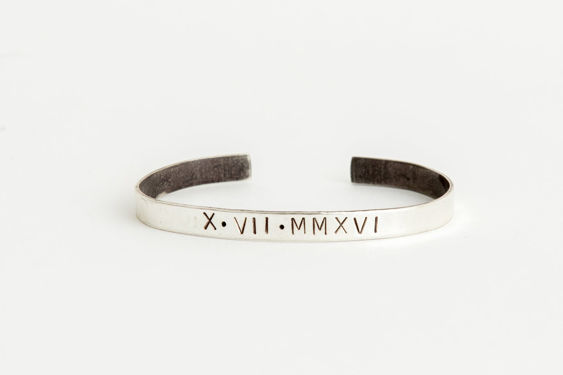 Custom Roman Numeral Cuff Bracelet image 0