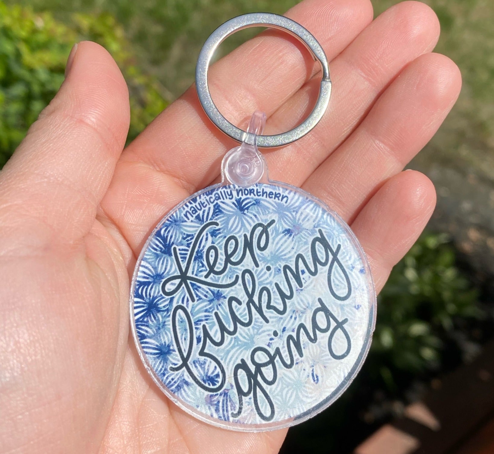 "Keep F***ing Going" Acrylic Keychain image 0