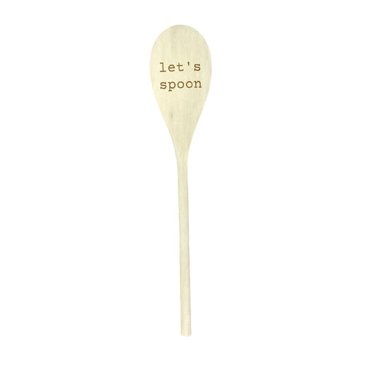 Rubberwood "Let's Spoon" Spoon image 0