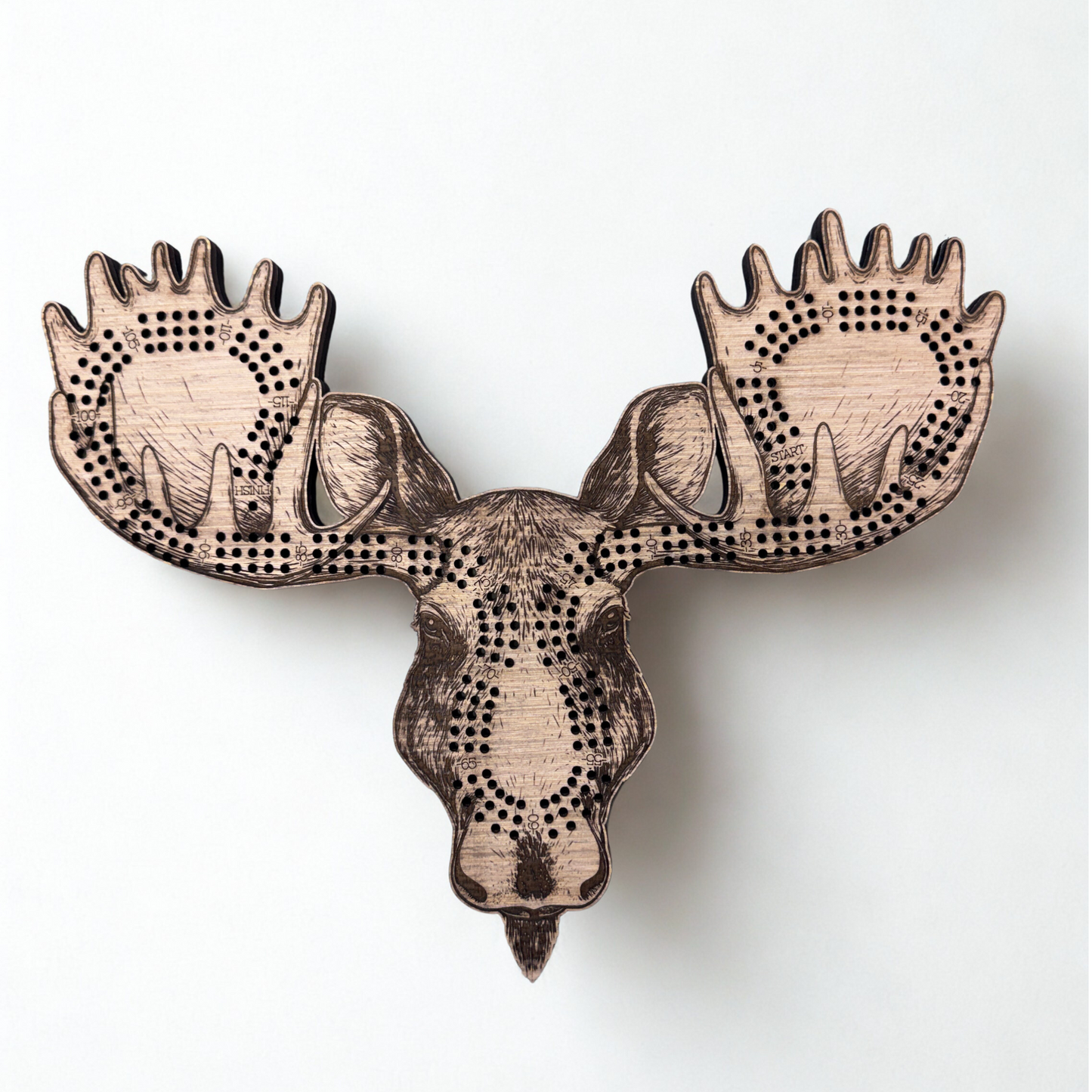 Moose Cribbage Board Set