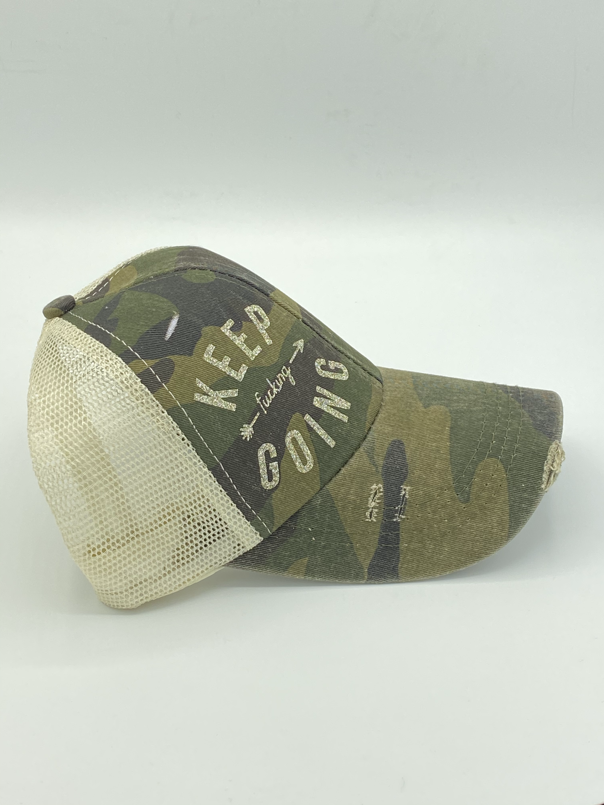 "Keep F***ing Going" Ponytail Hat image 1