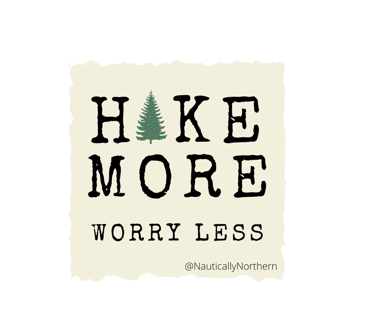 Hike More Worry Less Sticker image 0