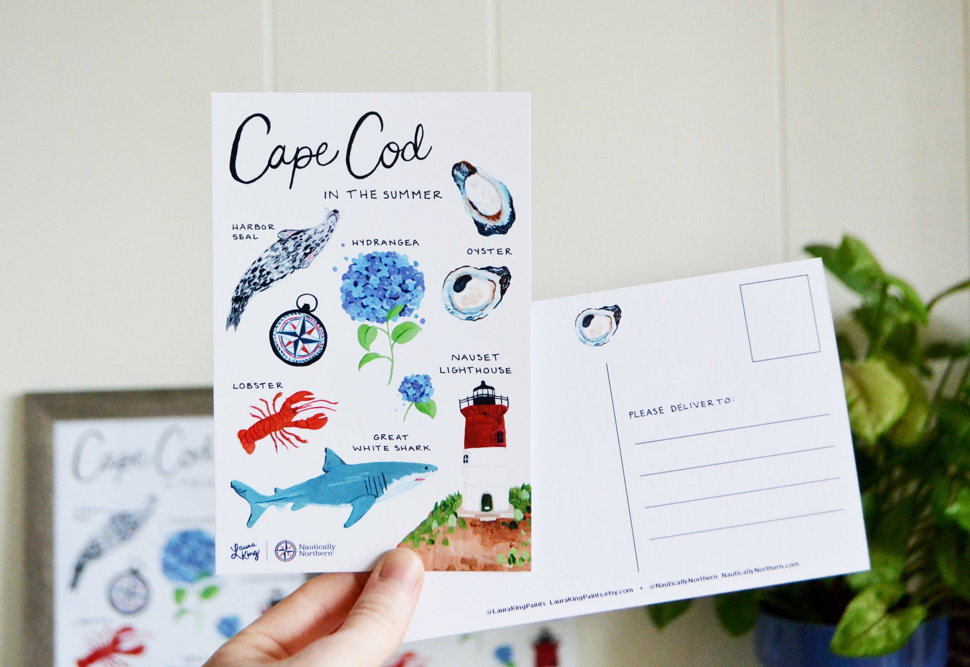 "Cape Cod in the Summer" Handmade Postcard - 4" x 6" image 0