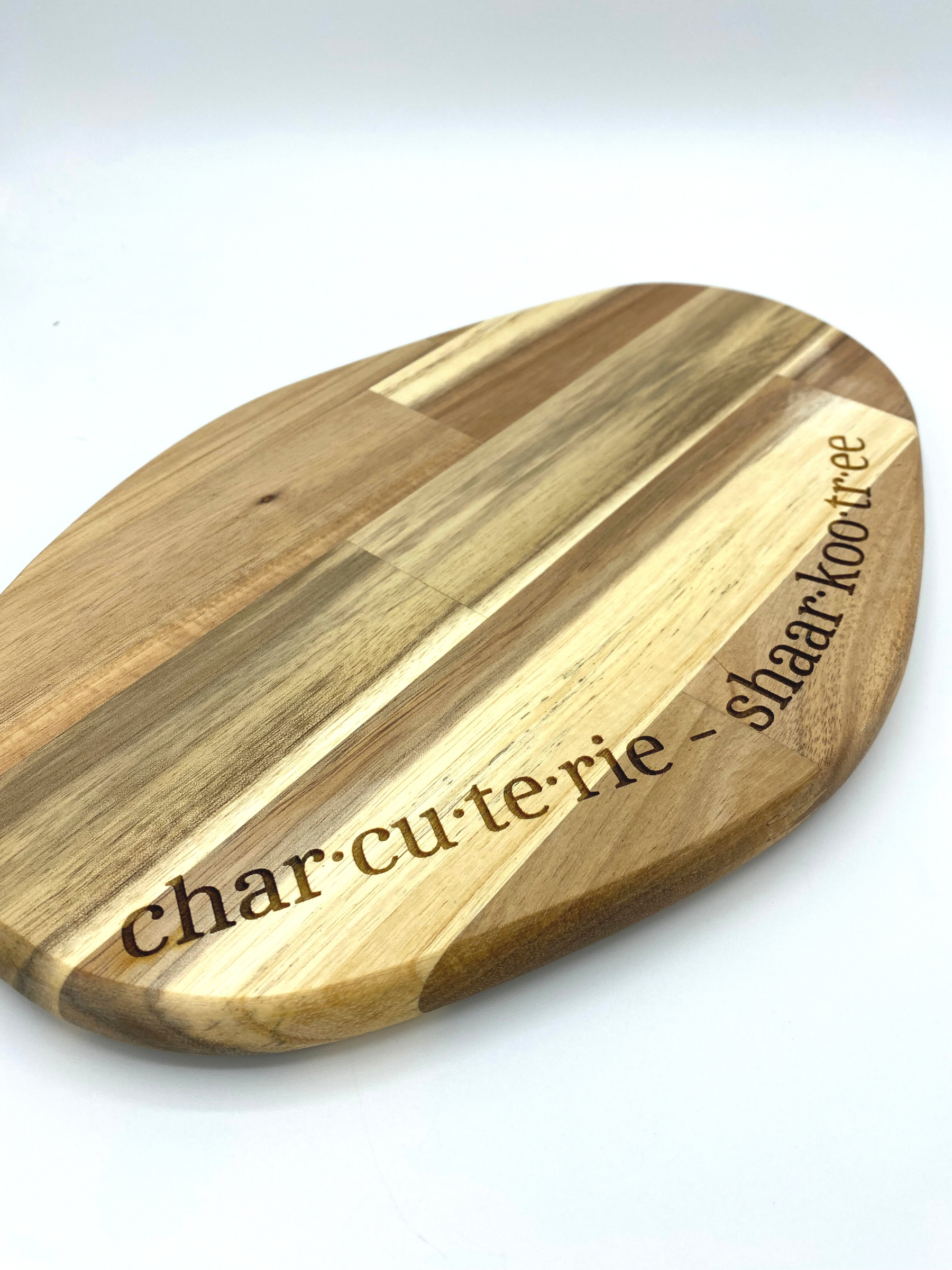 Acacia Wood "Charcuterie" Pronunciation Board image 1