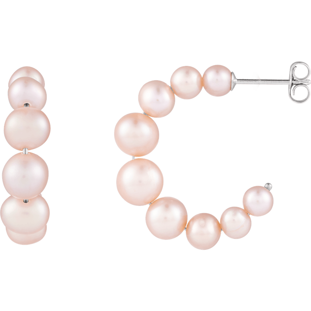 Freshwater Pearl Hoop Earrings