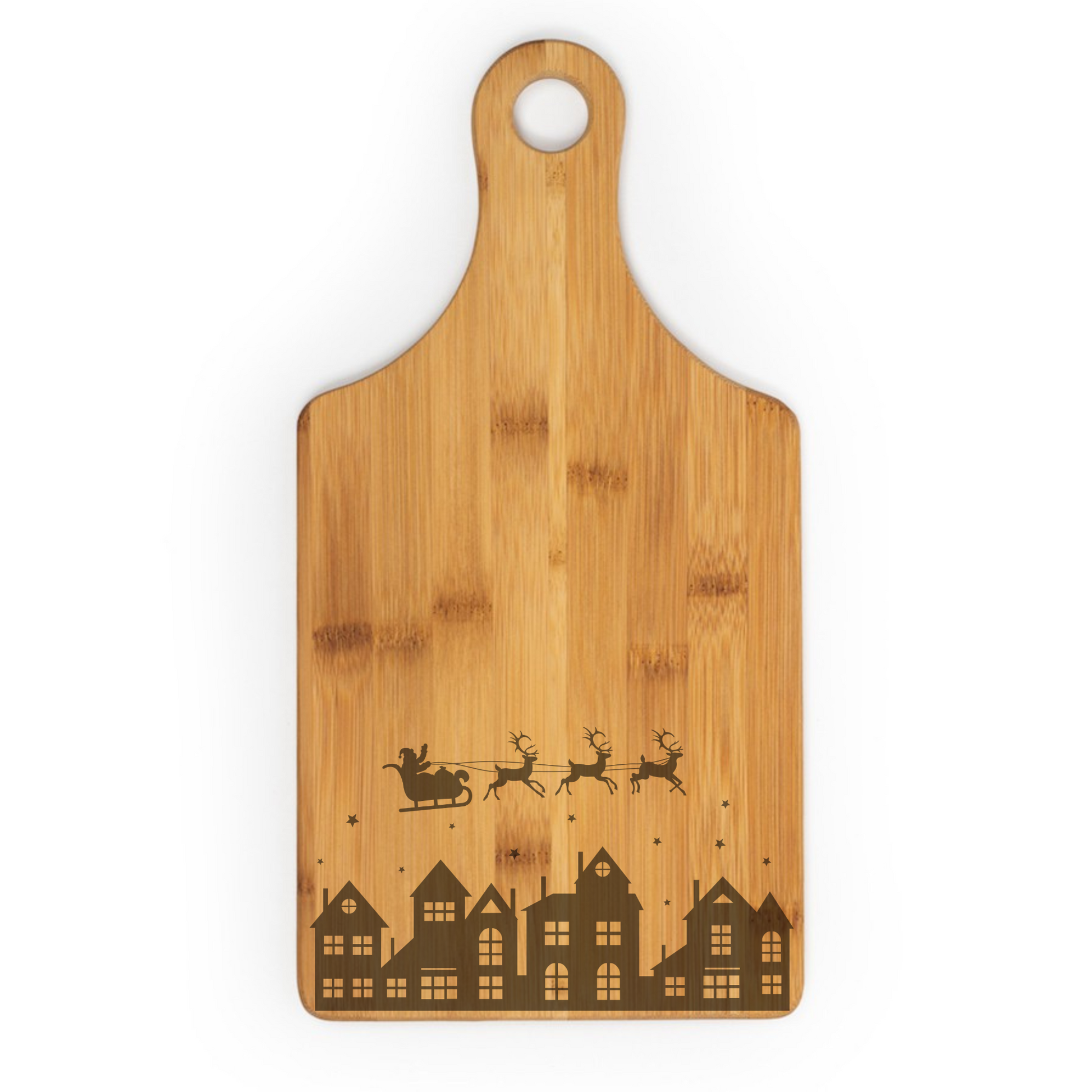 Santa Claus Engraved Bamboo Cutting Board image 1