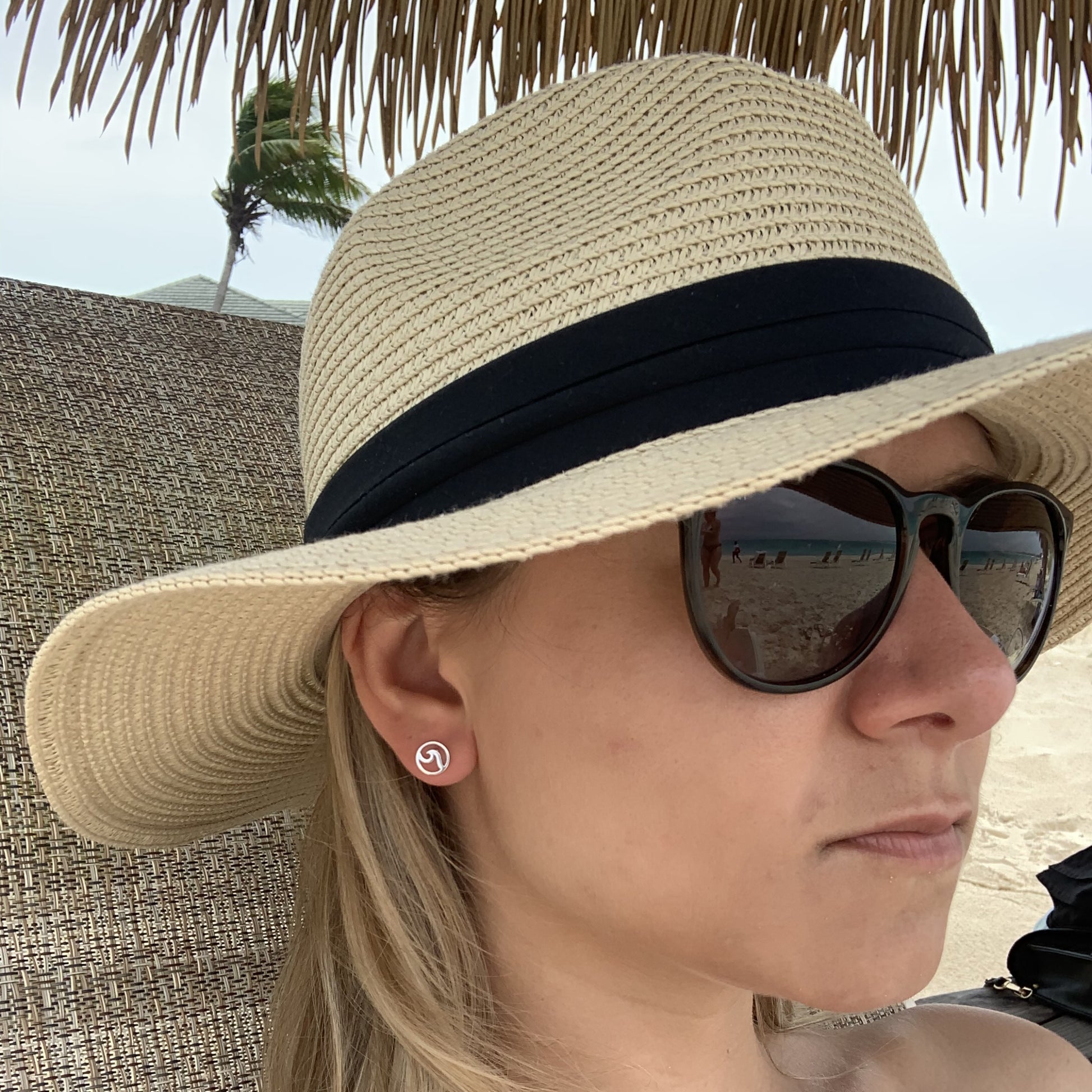 Sterling Silver Wave Earrings image 1