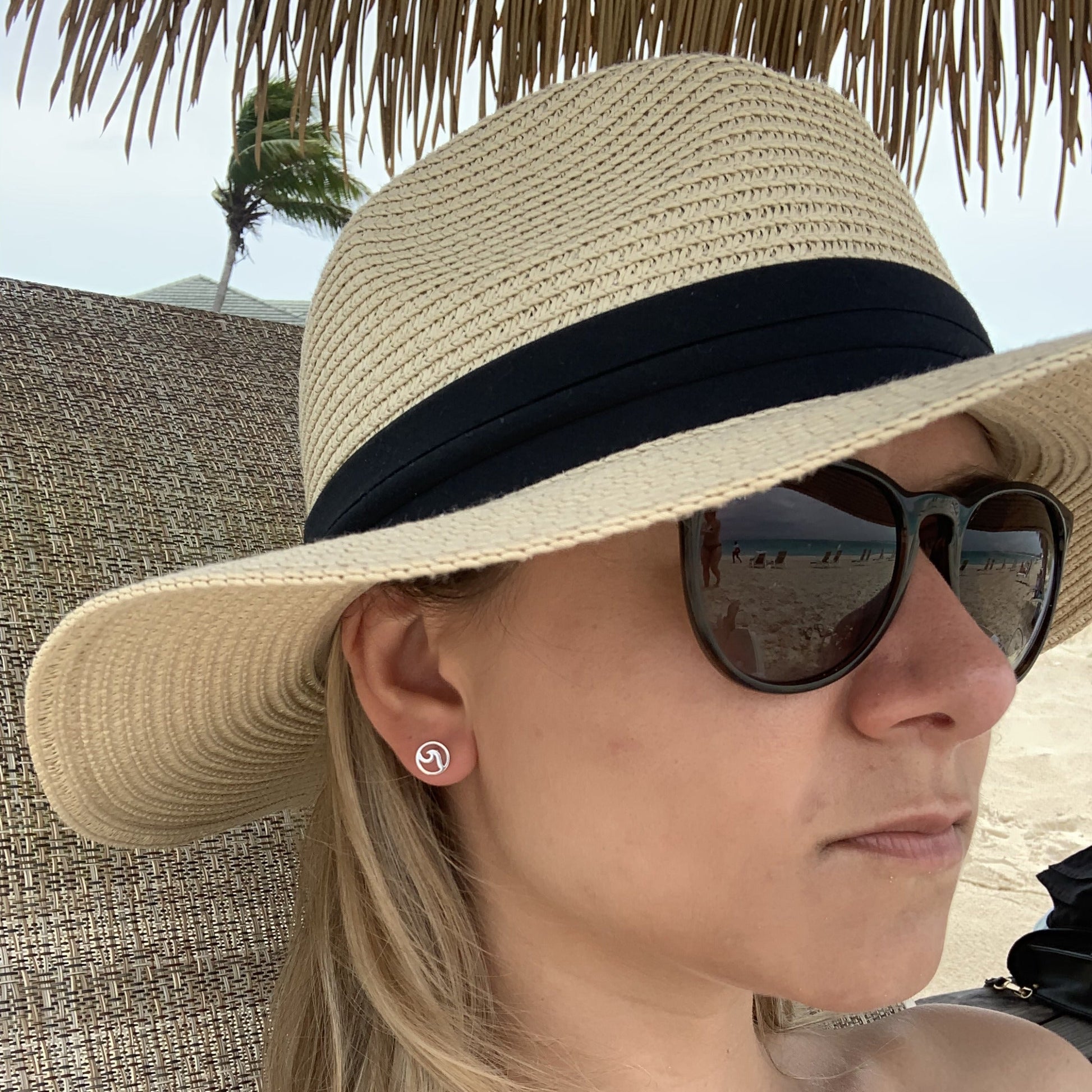 Sterling Silver Wave Earrings image 1