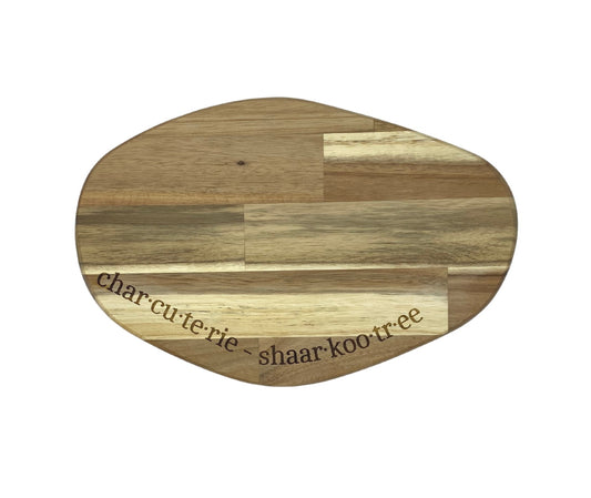 Acacia Wood "Charcuterie" Pronunciation Board image 0