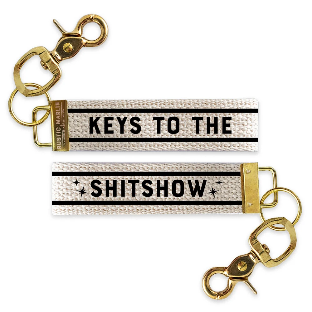 Keys to the Shitshow Wristlet Keychain | Funny Keychain