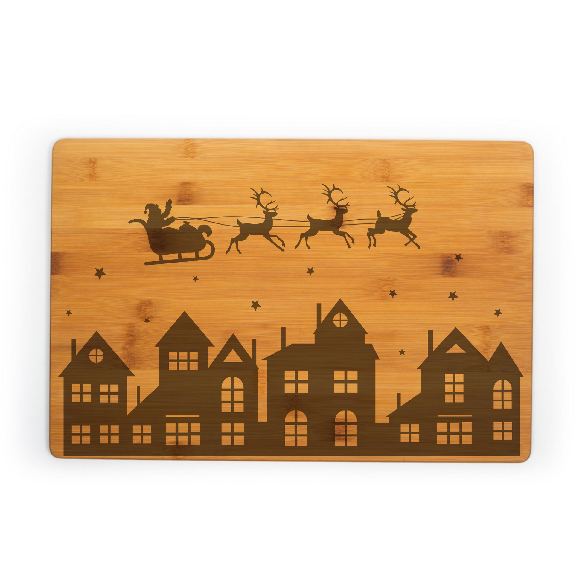 Santa Claus Engraved Bamboo Cutting Board image 3