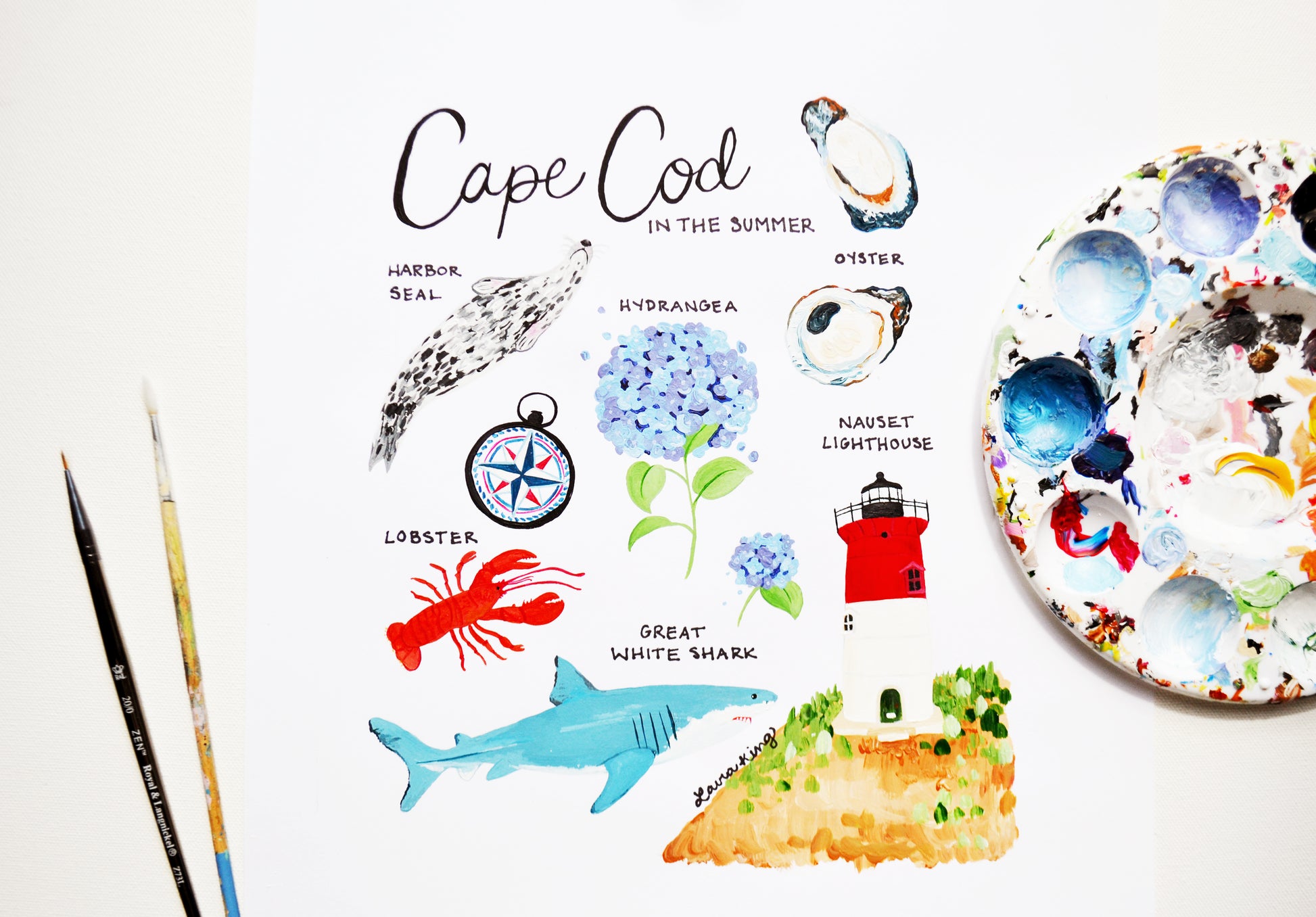 "Cape Cod in the Summer" Print - 8" x 10" image 0