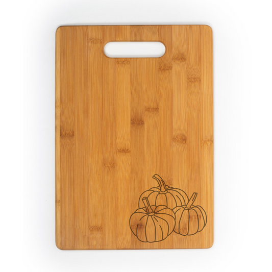 Pumpkin Engraved Bamboo Cutting Board image 1