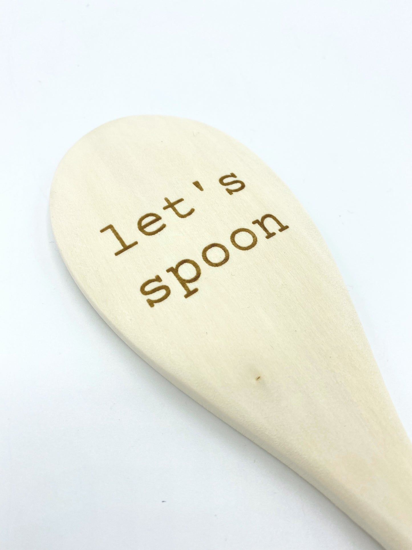 Rubberwood "Let's Spoon" Spoon image 1