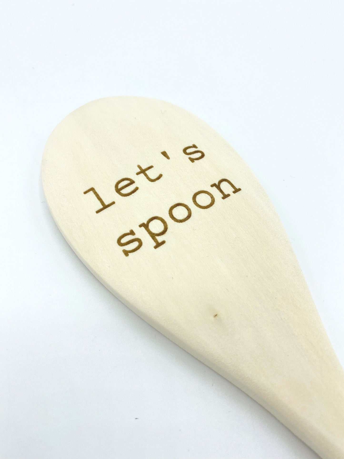 Rubberwood "Let's Spoon" Spoon image 1
