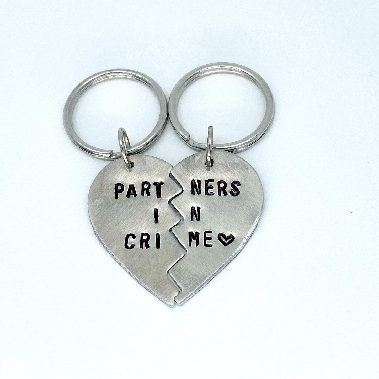 "Partners in Crime" Aluminum Keychains Pair image 0