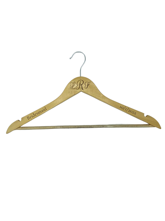 Custom Wooden Hanger for Bridal Party image 0