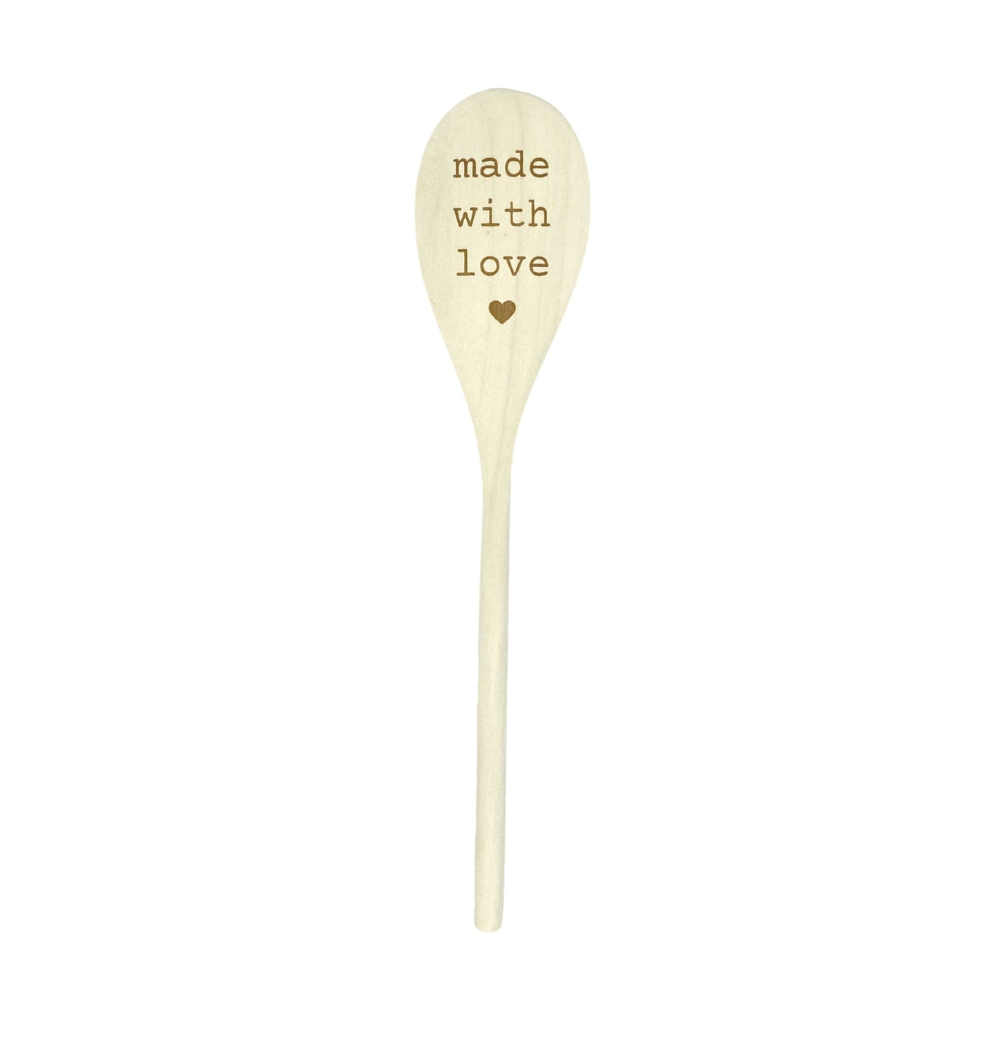 Rubberwood "Made with Love" Spoon image 0
