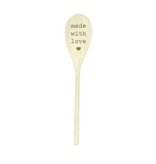 Rubberwood "Made with Love" Spoon image 0