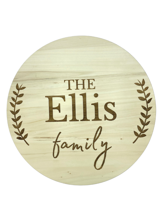 Aspen Wood Custom Family Lazy Susan image 0