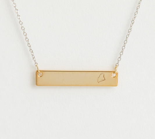 Custom State Bar Necklace image 0