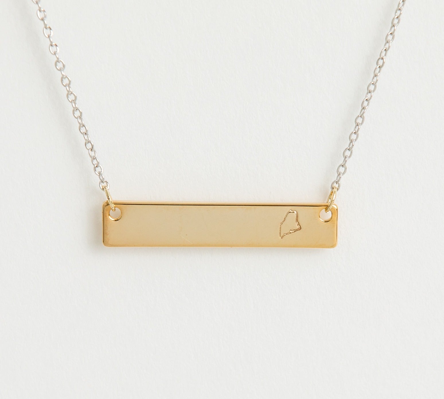 Custom State Bar Necklace image 0