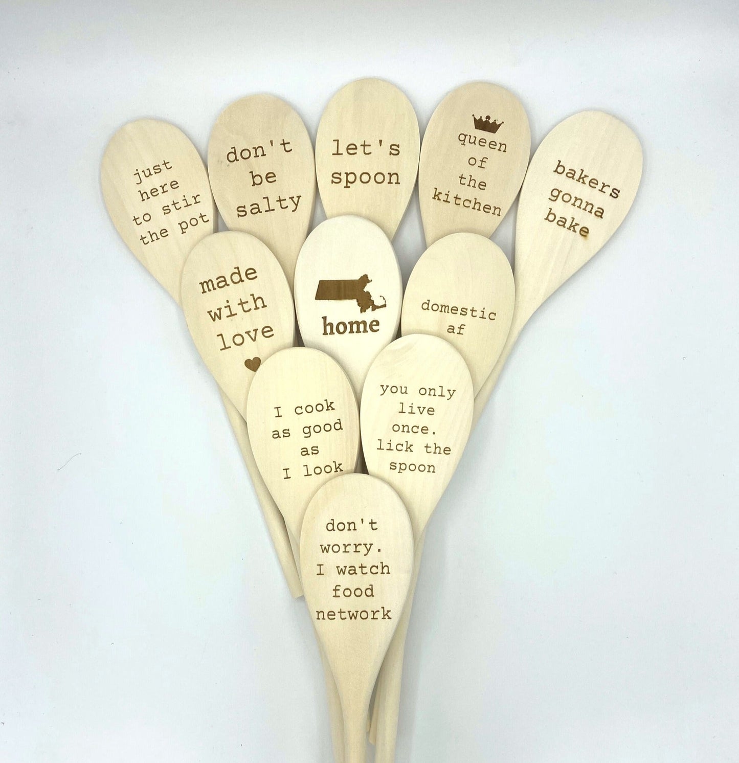 Rubberwood "Made with Love" Spoon image 2
