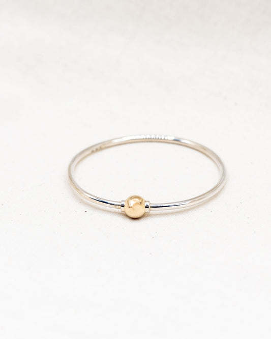 Single Ball Cape Cod Bracelet with 14k Gold Ball