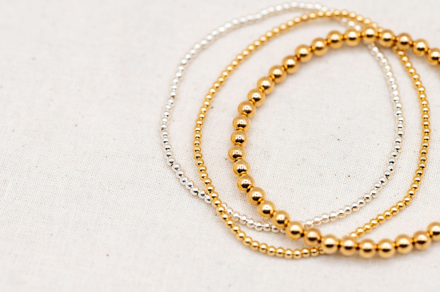 Gold Filled Beaded Bracelets