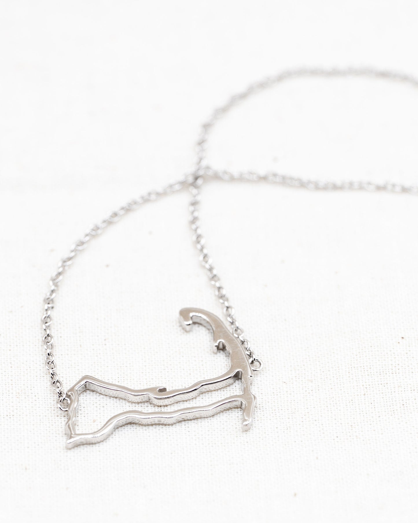 Cape Cod Outline Necklace in Sterling Silver