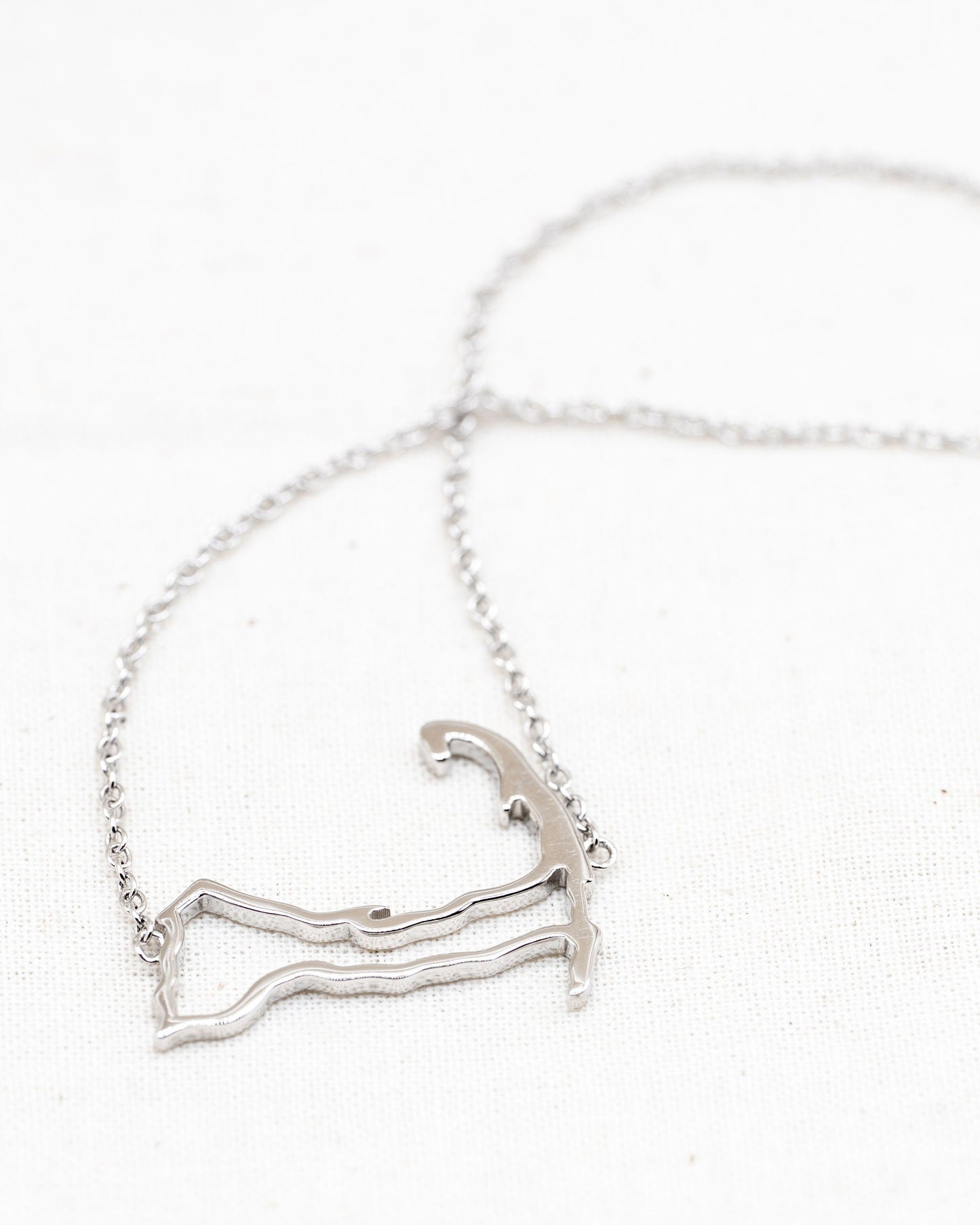 Cape Cod Outline Necklace in Sterling Silver