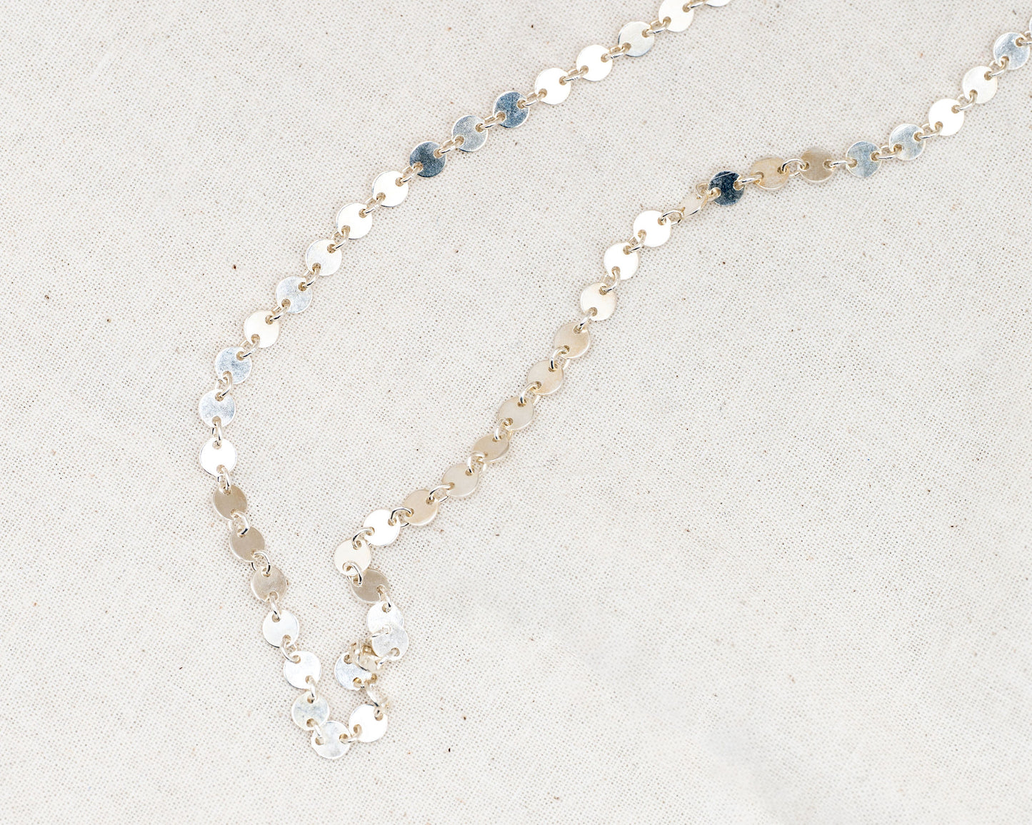 "Felicia" Dainty Disc Chain Necklace