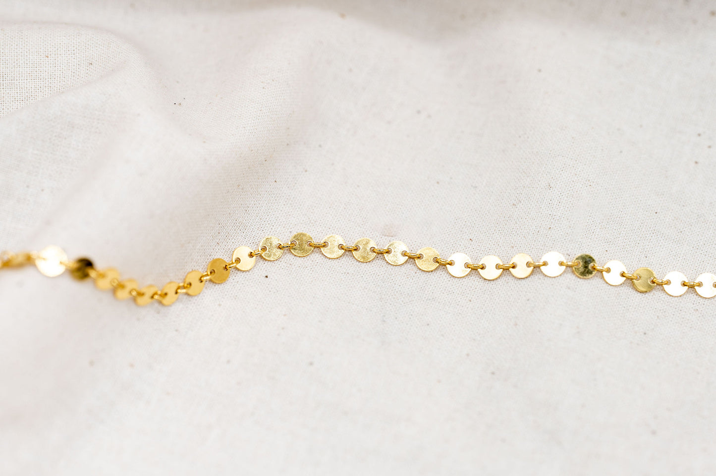 "Felicia" Dainty Disc Chain Necklace
