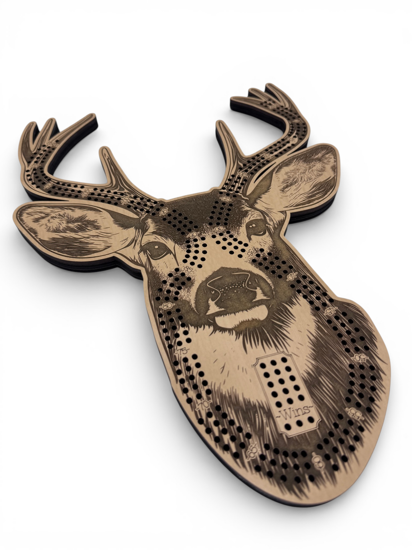 Deer Cribbage Board Set