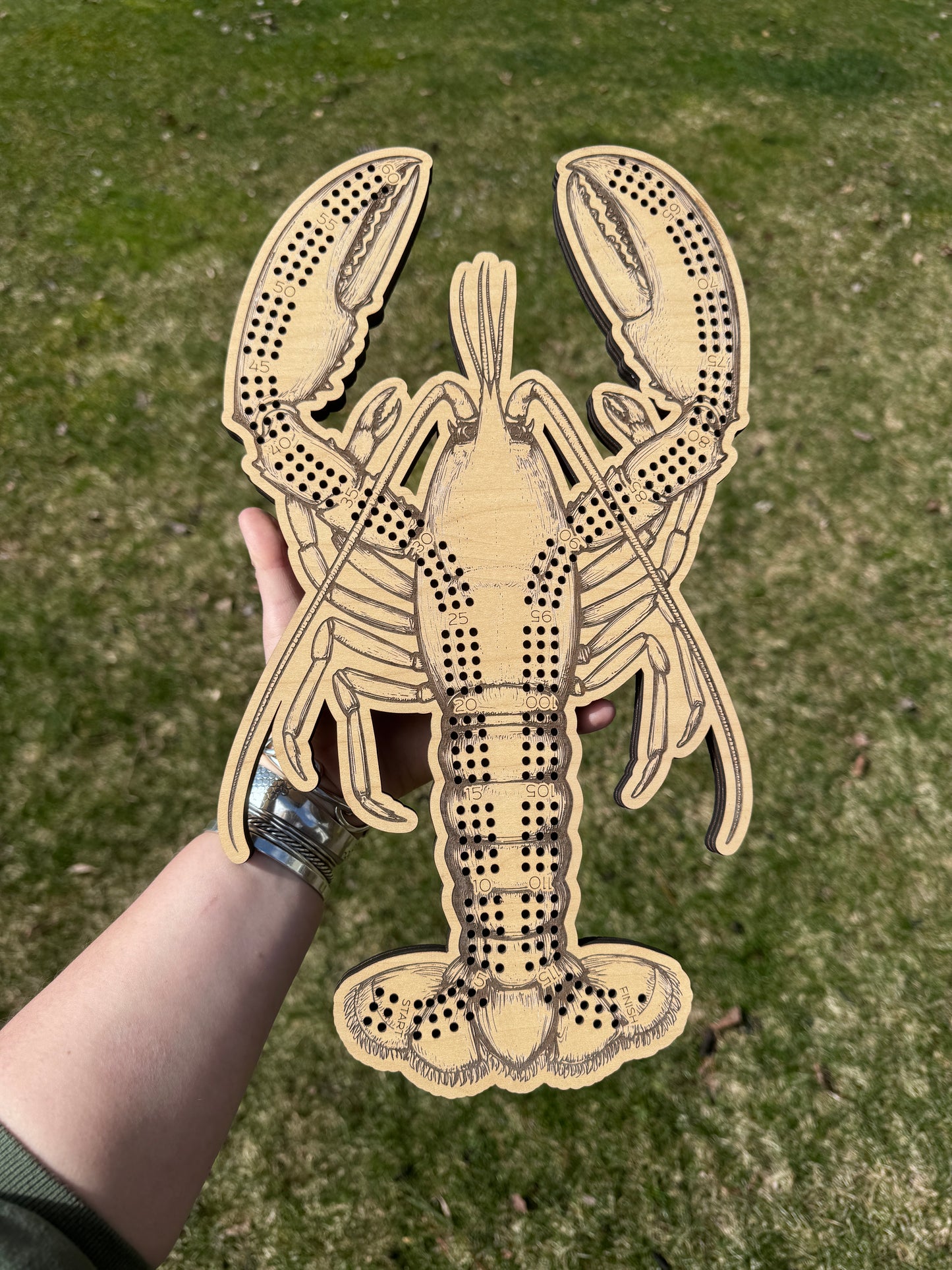 Lobster Cribbage Board Set