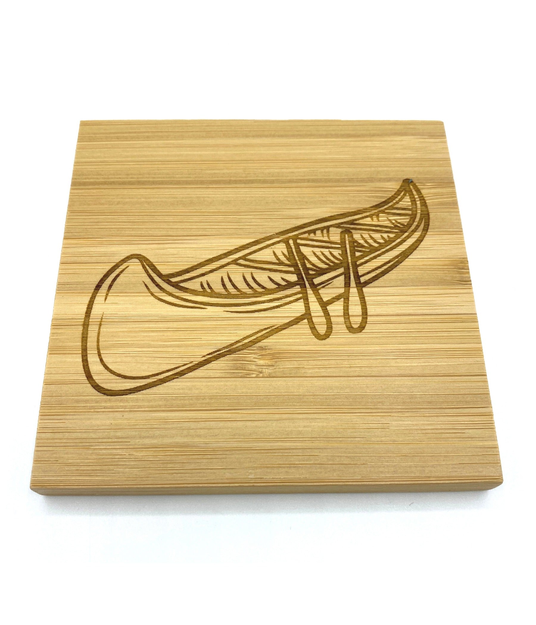 Bamboo and Slate Lodge Coasters - Set of 4 image 2