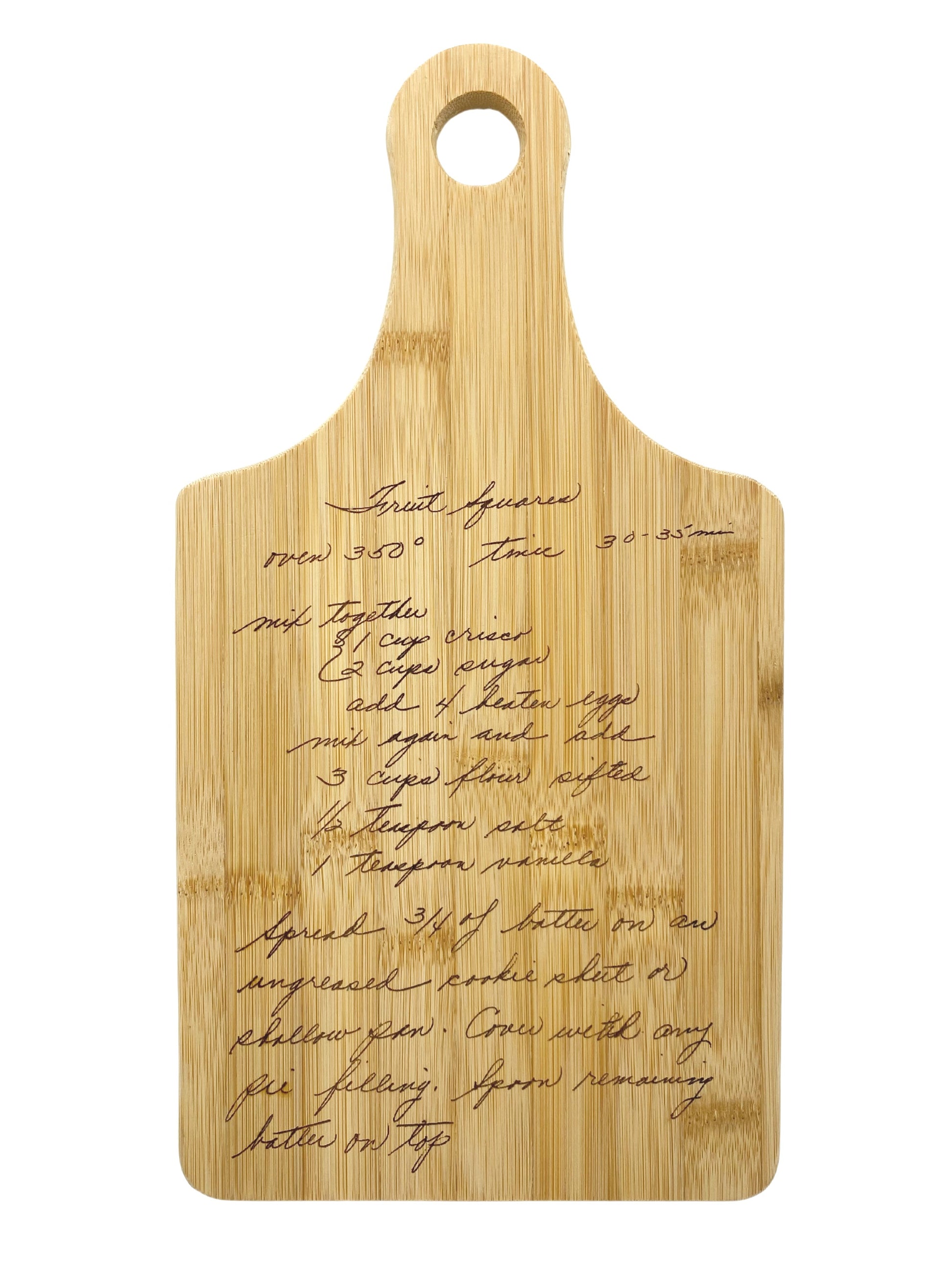 Bamboo Custom Handwriting Wine Bottle Cutting Board image 2
