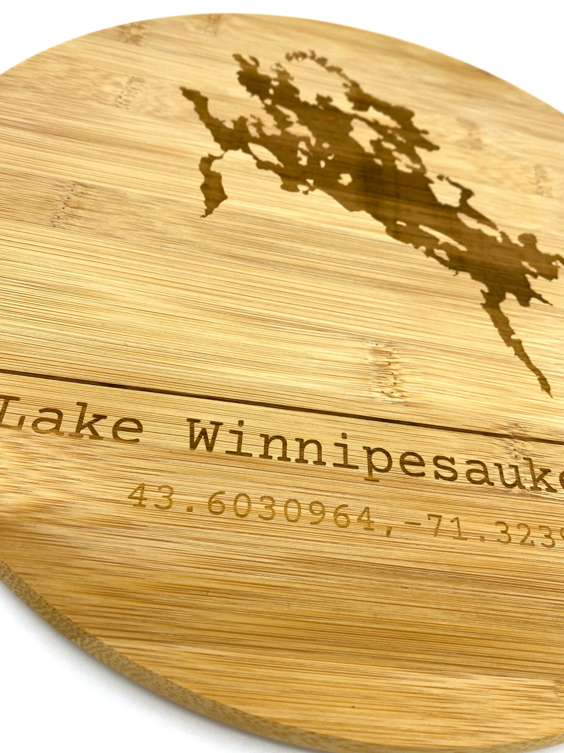 Bamboo Custom Lake Cutting Board image 1