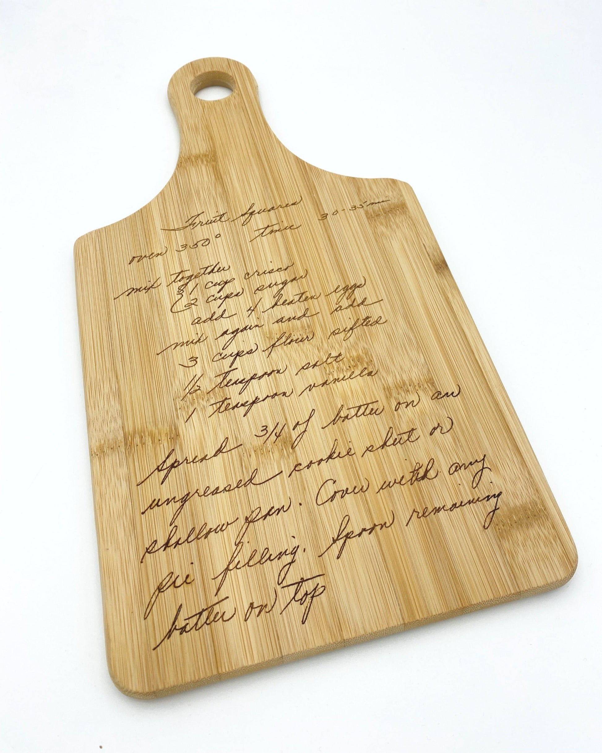 Bamboo Custom Handwriting Wine Bottle Cutting Board image 3