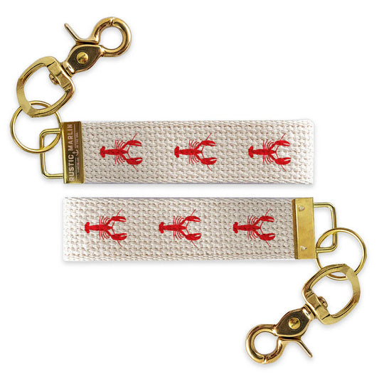 Lobster Wristlet Keychain | Coastal New England Key Fob