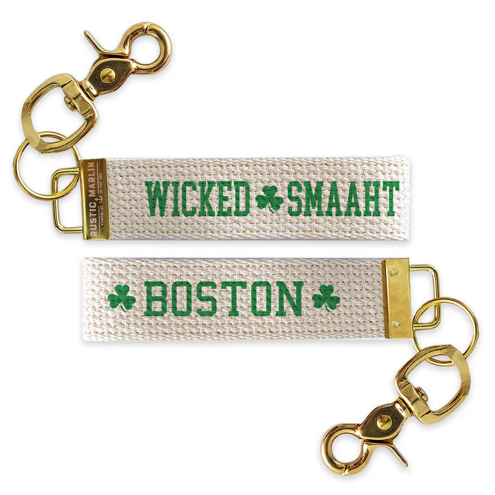 Wicked Smaaht Boston Wristlet Keychain | Funny Boston Souvenir
