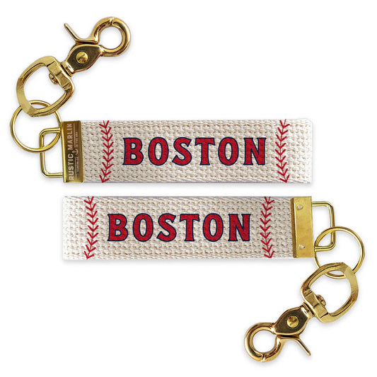 Boston Baseball Wristlet Keychain | Boston Fan Gift