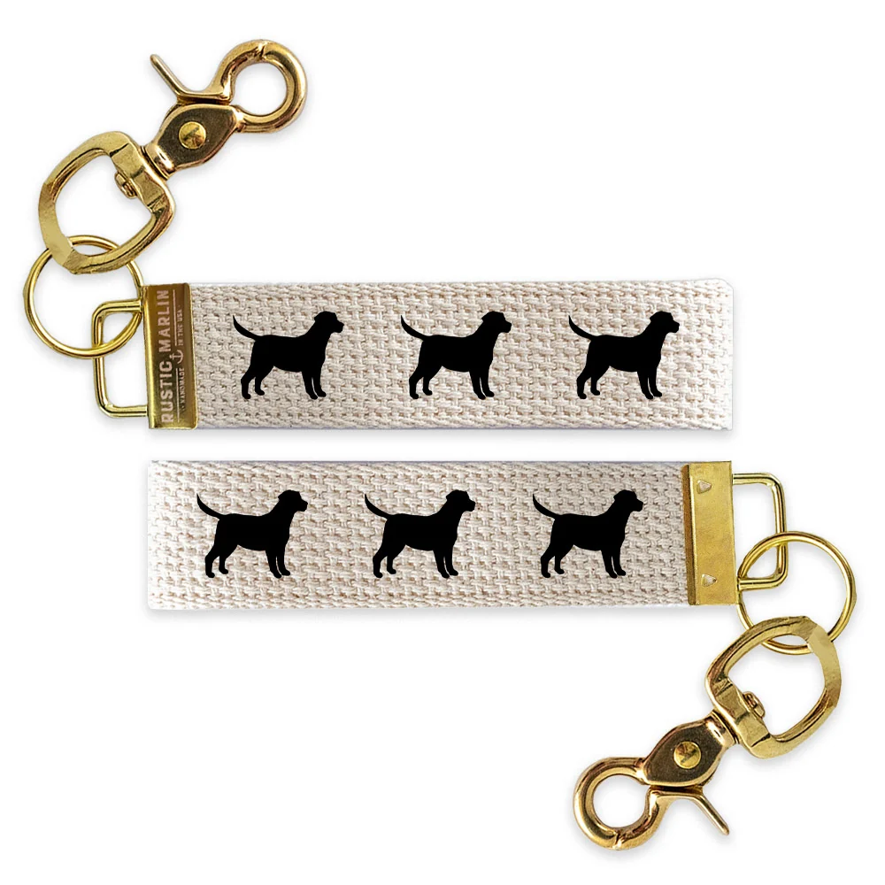 Black Lab Wristlet Keychain | Labrador Dog Lover Gift