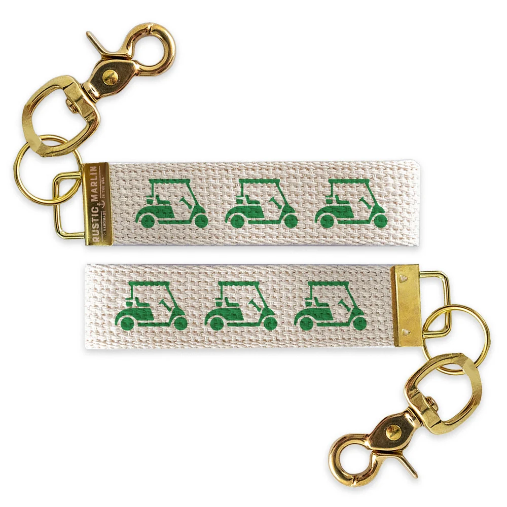 Golf Cart Wristlet Keychain | Golf Gift for Golfers