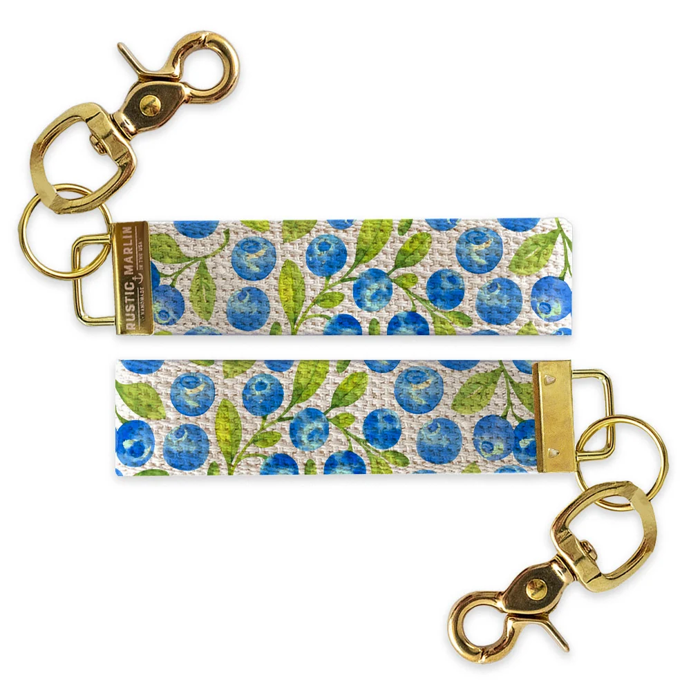 Blueberry Wristlet Keychain | New England Fruit Key Fob