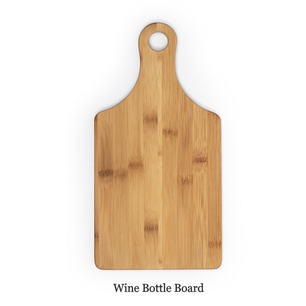 Bamboo Custom Handwriting Wine Bottle Cutting Board image 4