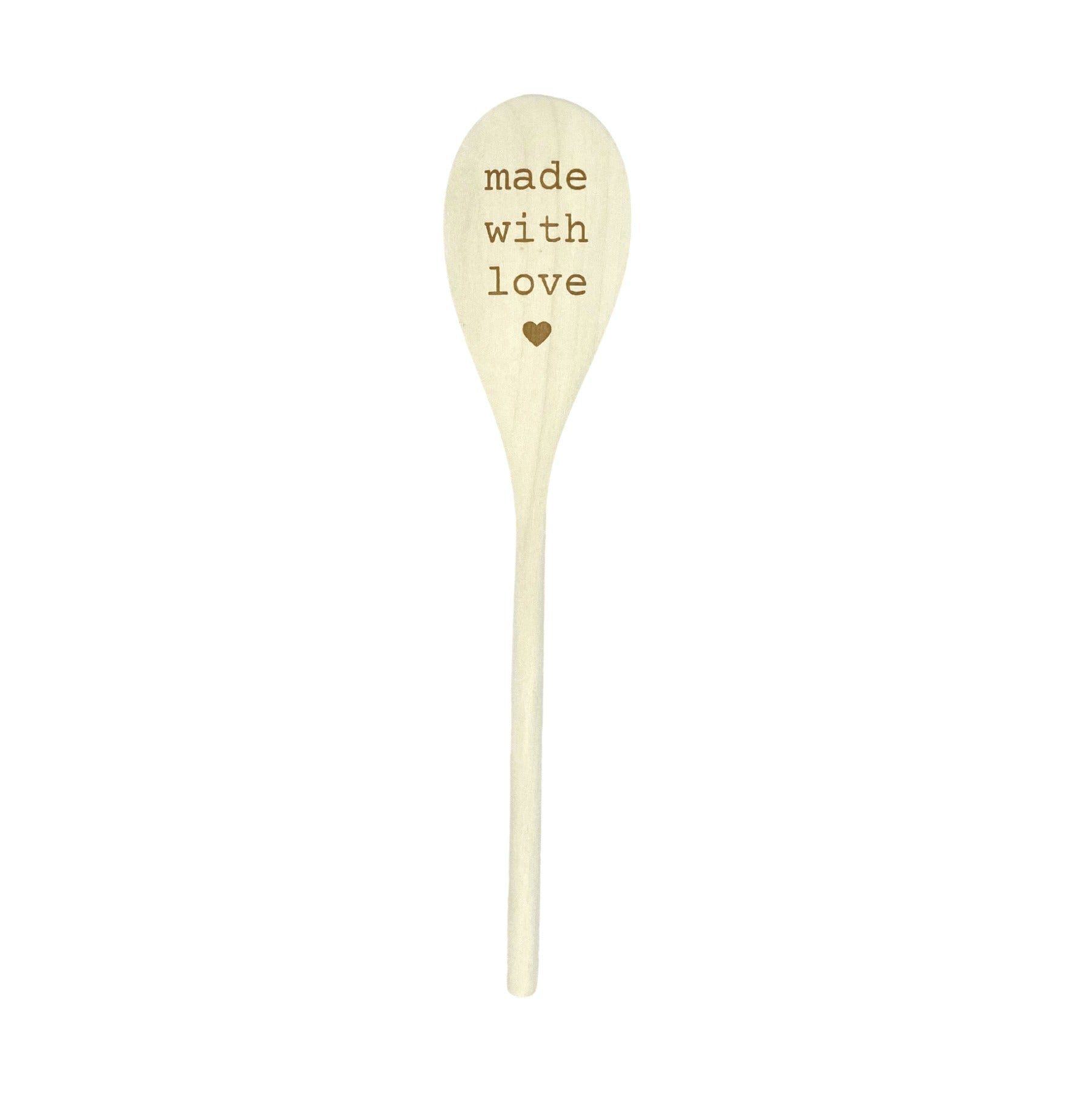 Rubberwood "Made with Love" Spoon image 0