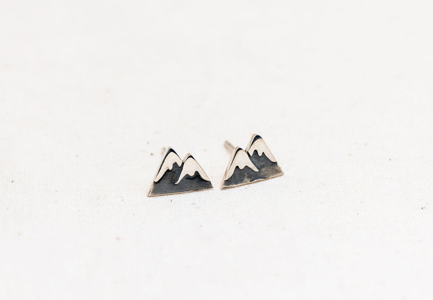 Sterling Silver Mountain Earrings